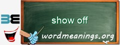 WordMeaning blackboard for show off
